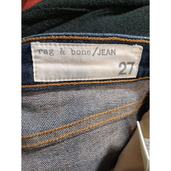 Rag Bone Blue Splatter Straight Leg Mid-rise Stretch Jeans Womens Size 27×29 - Picture 8 of 10